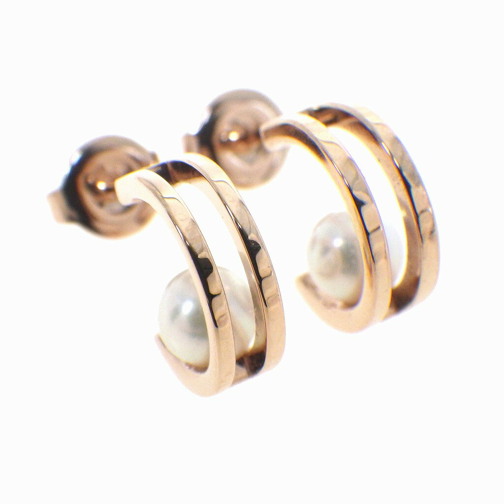 MIKIMOTO ミキモト 5mmパール フープピアス アコヤ真珠 K18PG/ピンクゴールド 【程度A】【中古】のサムネイル