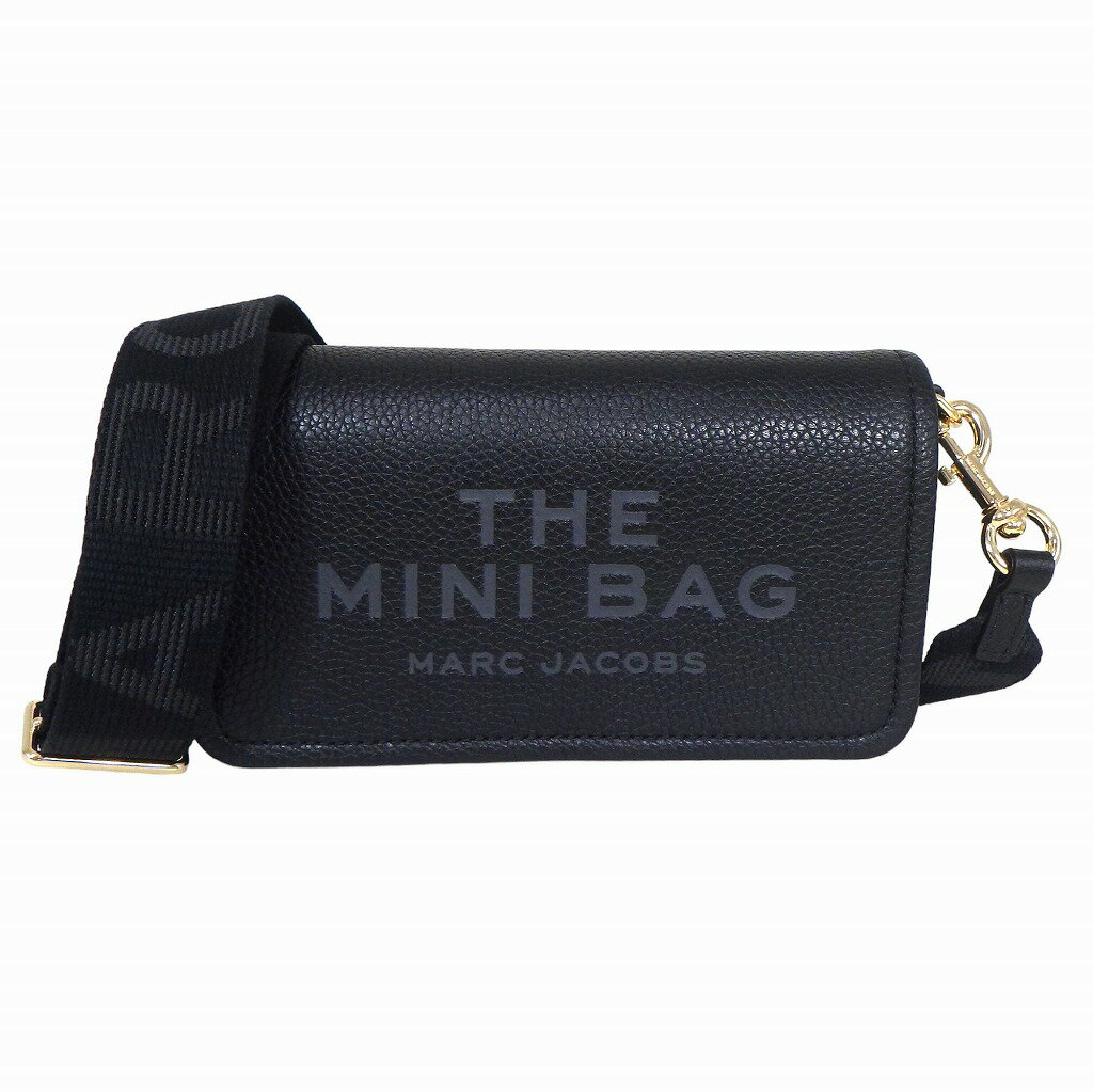 【美品】MARC JACOBS マークジェイコブス ザ レザー ミニ バッグ 2S4SMN080S02 2way ショルダーバッグ クラッチ フルグレインレザー ブラック ゴールド金具 2024春夏【程度S】【中古】