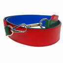 LOUIS VUITTON ルイヴィトン ショルダーストラップ J02299 エピ トリコロール シルバー金具 カスティリアンレッド/トレドブルー/ボルネオグリ...
