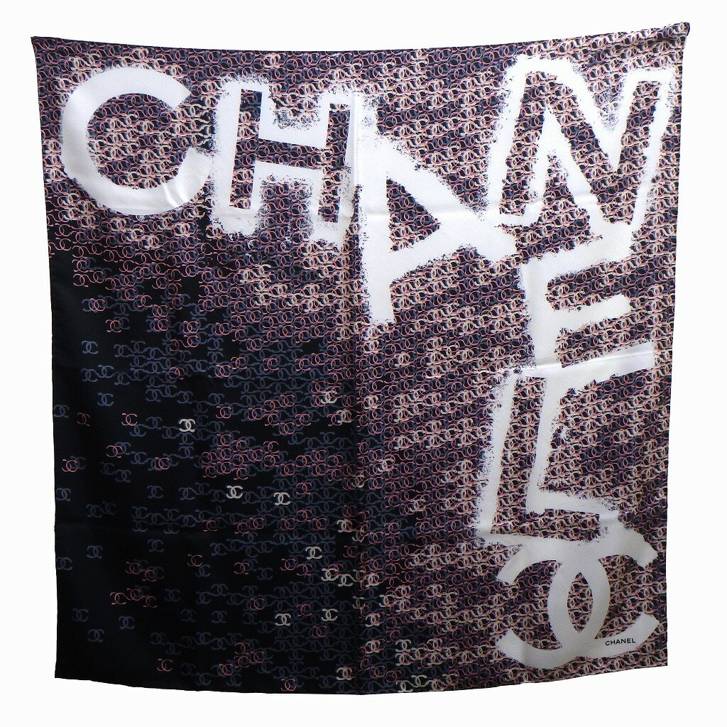 CHANEL Vl S RR}[N  XJ[t 90cm~90cm VN100% ubN~sN~zCgyxABzyÁz