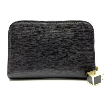 FENDI フェンディ コインケース 小銭入れ 財布 コンパクトウォレット カードケース ラウンドファスナー 黒 ブラック レザー レディース メンズ ブランド 管理RY21001730