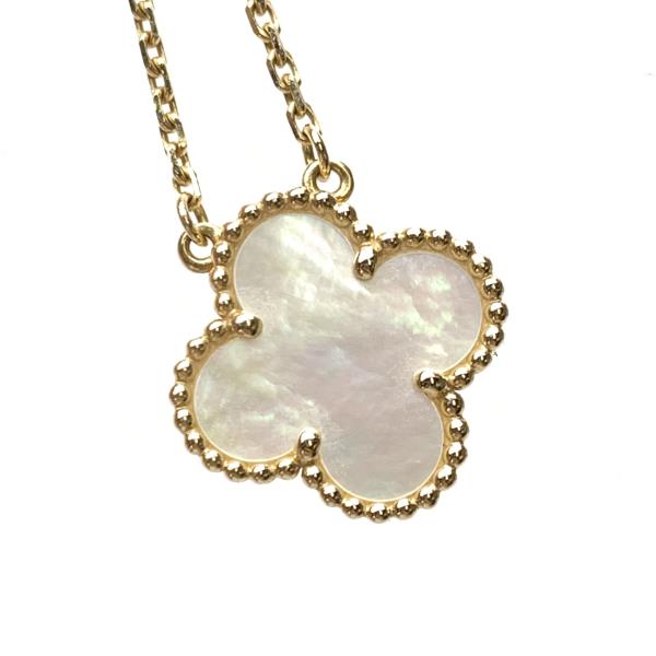 Van Cleef & Arpels ヴァンクリーフ＆アーペル ヴィンテージ アルハンブラ ペンダント ネックレス K18YG 750 イエローゴールド マザーオブパール ジュエリー アクセサリー レディース 管理RY21002752のサムネイル