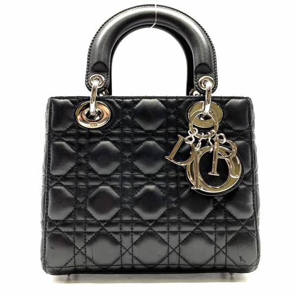 【SD】Dior ディオール LADY DIOR MY ABCDIOR バッグ レディディオール 黒 ブラック カナージュ ラムスキン ハンドバッグ ショルダーバッグ 2WAY シルバー金具 管理RY21004236のサムネイル