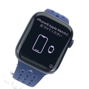 APPLE NIKE アップル ナイキ Apple Watch Series7 45mm A2478 スマートウォッチ 腕時計 スポーツバンド ネイビー 紺色 メンズ レディース 管理RY22001268