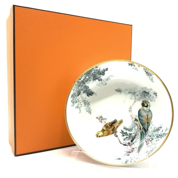 HERMES エルメス ボウル 赤道直下のスケッチ 直径約17cm 038013P シリアルプレート 陶磁器 食器 キッチン アニマル 動物 管理RY22002681のサムネイル