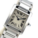 Cartier カルティエ 腕時計 タンクフランセーズSM クオーツ 針 アナログ ローマン 白文字盤 ステンレス SS レディース 管理RY22003106･･･