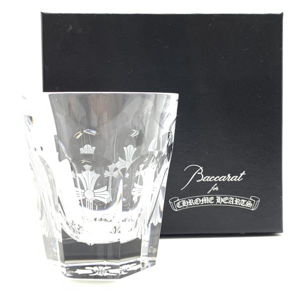 展示品 CHROME HEARTS×BACCARAT クロムハーツ バカラ ダブルオールドファッショングラス ロックグラス 食器 酒器 キッチン 管理RY22003335のサムネイル