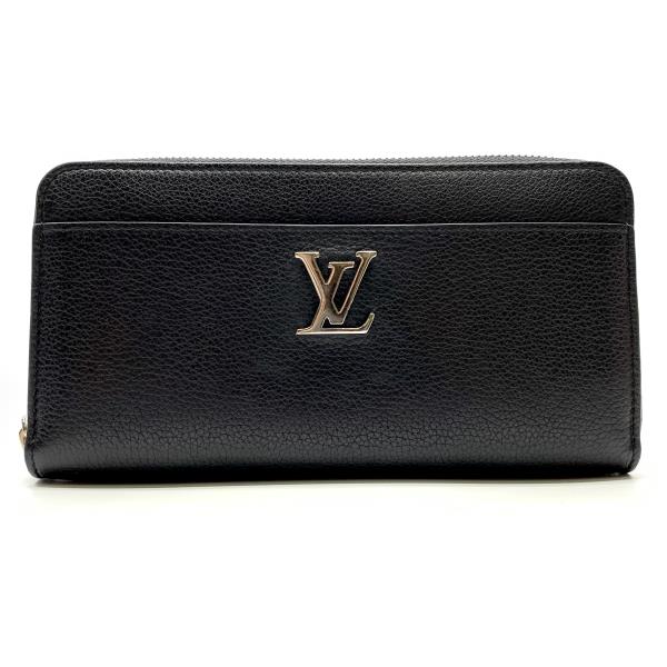 LOUIS VUITTON ルイヴィトン M62622 ジッピーウォレット ロックミー 長財布 黒 ブラック カーフレザー レディース 管理RY22003282