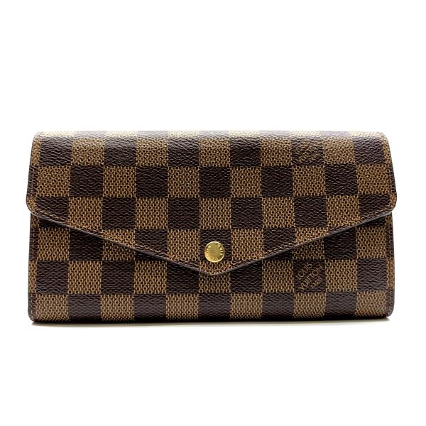 LOUIS VUITTON ルイヴィトン N63209 ポルトフォイユ サラ 長財布 ダミエ コインケース カードケース レディース メンズ 管理RY23002704