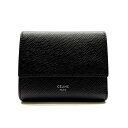 セリーヌ CELINE セリーヌ スモール トリフォールド ウォレット 財布 三つ折り コンパクト 黒 ブラック コインケース カードケース 管理RY23002955