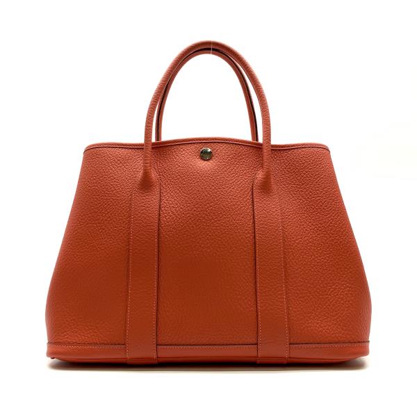 未使用 HERMES エルメス ガーデンパーティPM 36 ヴァッシュカントリー ルージュピヴォワンヌ トートバッグ レザー かばん 管理RY23002940