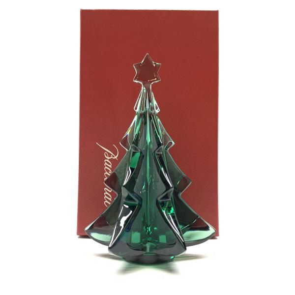 BACCARAT バカラ クリスマスツリー オブジェ クリスタル グリーン 緑 置物 インテリア ノエル メリベル オーナメント 管理RY23003863のサムネイル