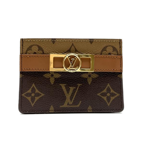 ルイヴィトン 定期入れ（メンズ） LOUIS VUITTON ルイヴィトン M80594 ポルトカルト ドフィーヌ モノグラム リバース カードケース パスケース 定期入れ 茶色 管理RY23004485