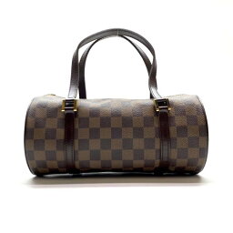 パピヨン LOUIS VUITTON ルイヴィトン N51304 パピヨンPM ハンドバッグ ダミエ ファスナー開閉 筒型 ブラウン 茶 レディース かばん 管理RY23004909