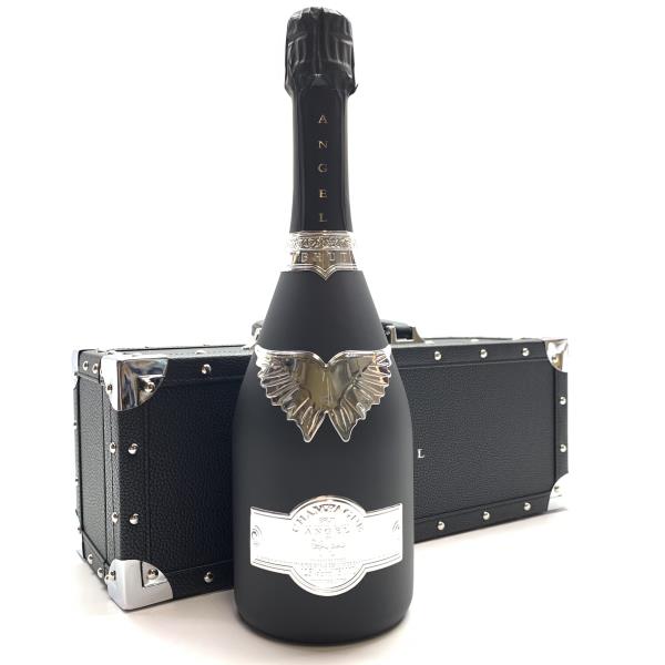 ANGEL CHAMPAGNE NV BRUT BLACK エンジェル ブラック スパークリング 辛口 フランス 750ml アルコール12.5％ ケース付き 酒 管理RY23005107