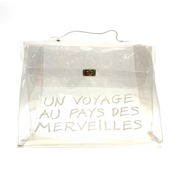 HERMES エルメス ビニール ケリー クリア 透明 ハンドバッグ ノベルティ 非売品 展開催記念品 かばん ターンロック 管理RY24003418のサムネイル