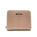 FURLA フルラ ラウンドファスナー 財布 二つ折り ピンクベージュ コインケース カードケース 札入れ コンパクト レディース 管理RY24004345