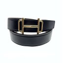HERMES エルメス ベルト ウエスト85 リバーシブル ロワイヤル ボックスカーフ トゴ ブラック ダークブラウン ゴールド金具 管理RY24004538