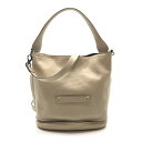 LONGCHAMP ロンシャン 2WAY ハンドバッグ ショルダーバッグ ベージュ マグネット開閉 レザー ロゴ レディース かばん 管理RY25001029(4)