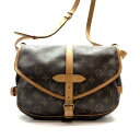 LOUIS VUITTON ルイヴィトン M42256 ソミュール30 モノグラム ショルダーバッグ ブラウン 斜め掛け 両開き かばん 廃盤品 管理RY25001423