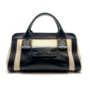 Chloe クロエ アリス ハンドバッグ バイカラー ベージュ ブラック 黒 ファスナー開閉 レザー レディース かばん 管理RY25003156