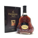 Hennessy XO ヘネシー 700ml 40度 ブランデー コニャック クリアボトル 黒キャップ ブラックキャップ お酒 古酒 箱付き 管理RY25003907