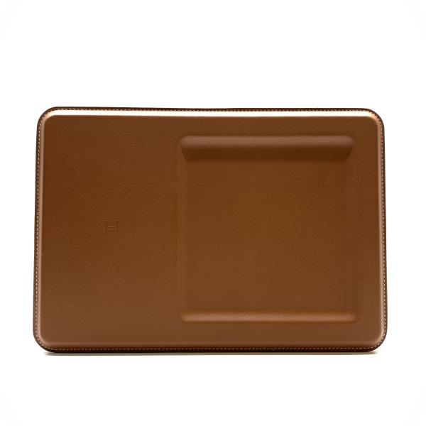 HERMES エルメス ヴィドポッシュ ワイヤレス充電器 レザー トレー トレイ レザー ブラウン 茶色 USB-PD/USB-C ケーブル 管理RY25005505