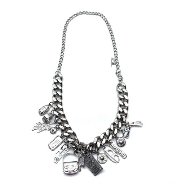 DIESEL ディーゼル DX1521 ロゴチャーム ステンレス ネックレス ペンダント アクセサリー ジュエリー レディース メンズ 管理RY25005444(4)