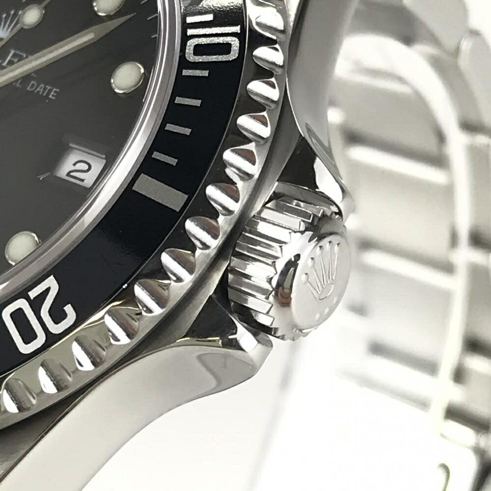 美品 ROLEX ロレックス 16600 シードゥーエラー メンズ 腕時計 自動巻き ダイバーズ 黒文字盤 デイト ステンレス A番 管理YK19794