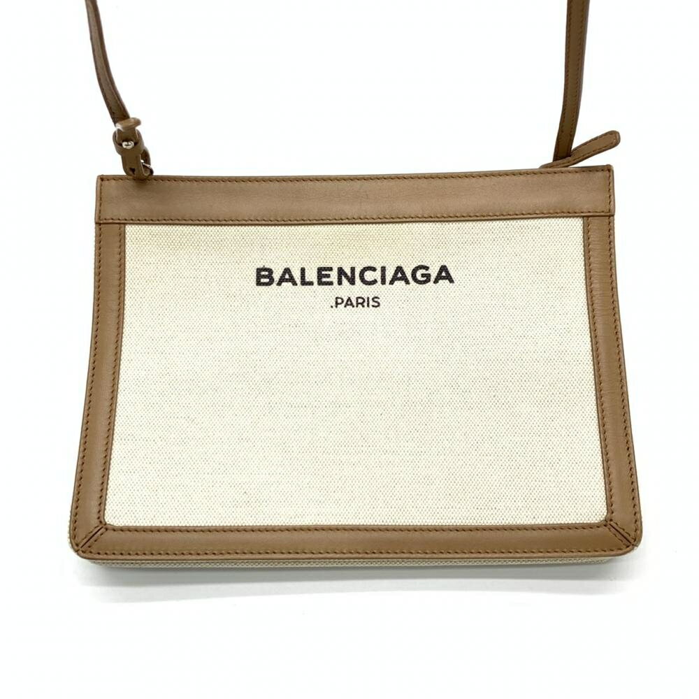 バレンシアガ バッグ レディース（売れ筋ランキング） BALENCIAGA バレンシアガ 339937 クロスボディバッグ ショルダー キャンバスレザー 白系 ナチュラル ブラウン 斜めがけ ポーチ 管理RT23078