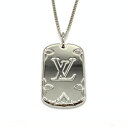 未使用 LOUIS VUITTON ルイヴィトン M62484 ロケットネックレス モノグラム メンズ アクセサリー チェーン シルバー LVロゴ 管理RT24601