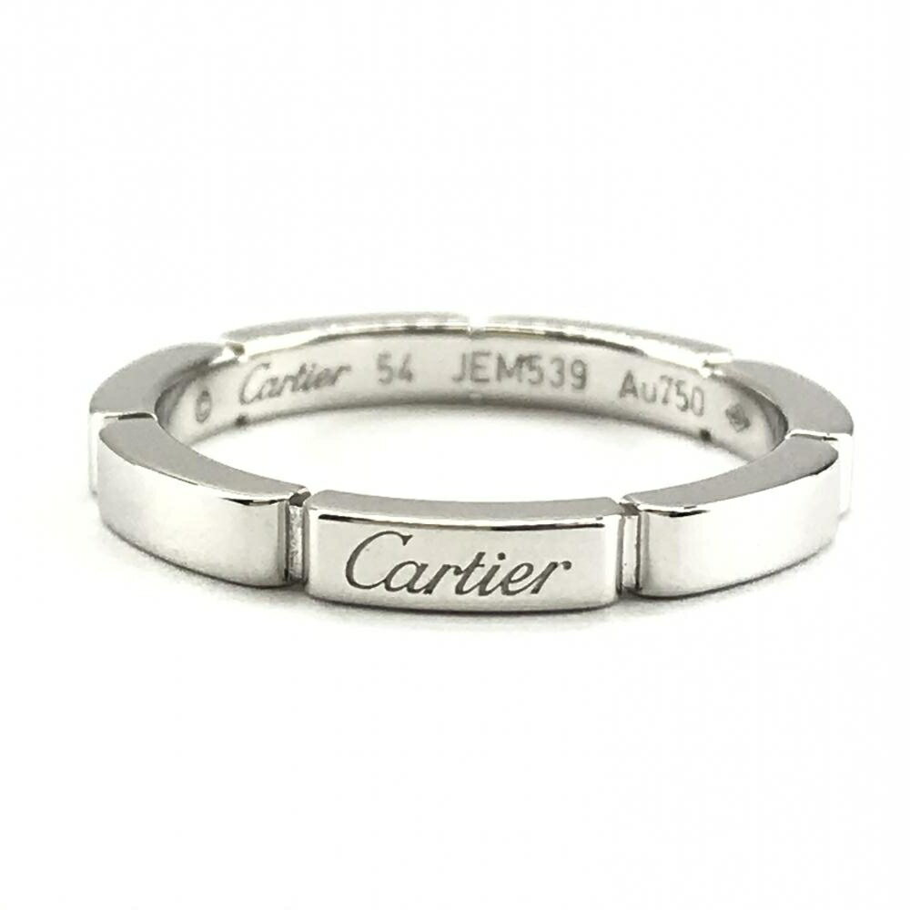 美品 Cartier カルティエ B4083500 マイヨンパンテール ウェディングリング Au750 K18WG ホワイトゴールド 4.4g 指輪 #54 13.5号 管理YK26464