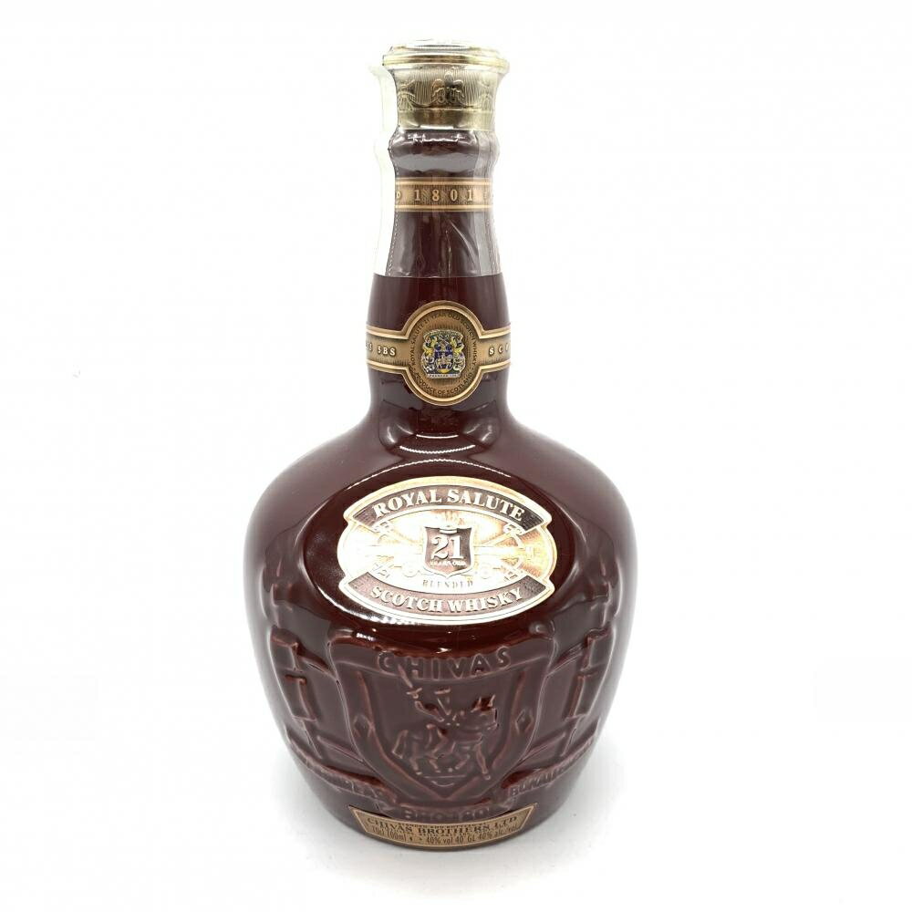 未開栓 ROYAL SALUTE ロイヤルサルート 21年 ブレンデッド スコッチウイスキー 700ml 40度数 赤 陶器ボトル お酒 洋酒 管理RT27158