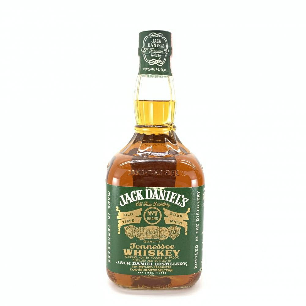 JACK DANIEL'S ジャックダニエル グリーンラベル 1750ml 40度 古酒 レアボトル 緑ラベル 1.75L バーボン テネシーウイスキー 管理YI29857