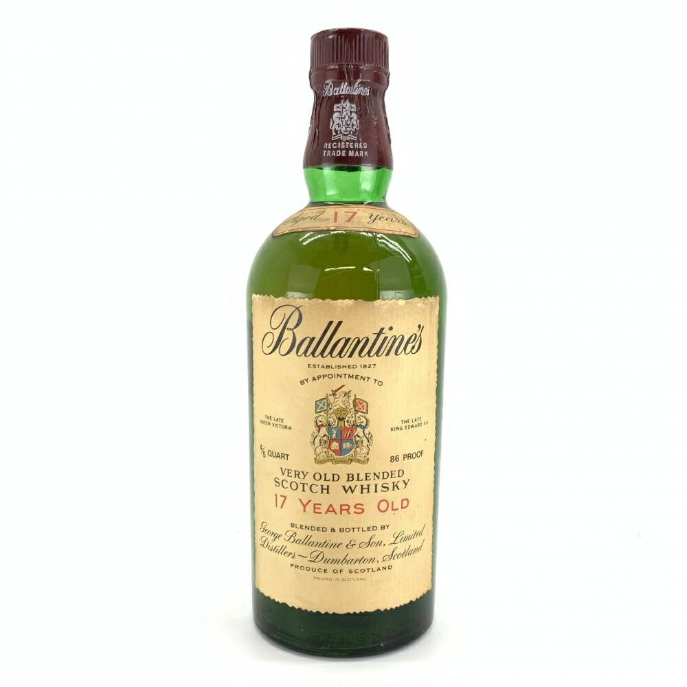 BALLANTINE バランタイン 17年 赤青紋章 750ml 43度 86PROOF 1970年代流通ボトル 古酒 オールドボトル ブレンデッド スコッチウイスキー 管理YI31467