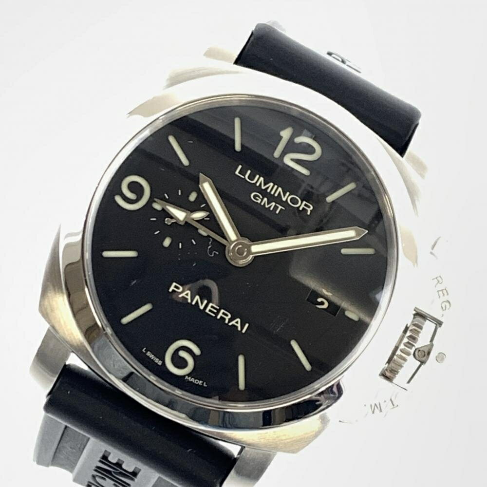 ルミノール 腕時計（メンズ） PANERAI パネライ PAM00320 ルミノール 1950 3デイズ GMT パワーリザーブ デイト シースルーバック オートマチック 腕時計 管理YI31743