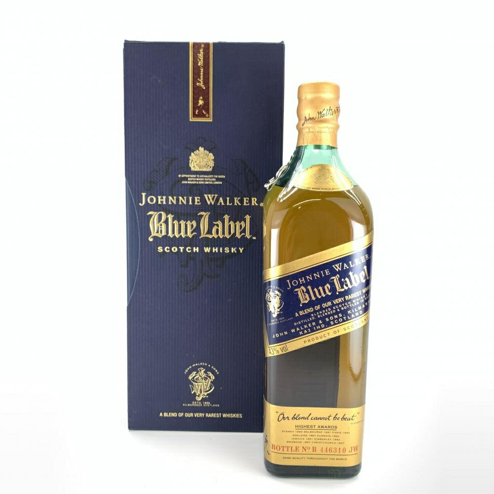 JOHNNIE WALKER ジョニー ウォーカー BLUE LABEL ブルー ラベル 750ml 43% 旧ボトル オールドボトル ブレンデッド スコッチウイスキー 古酒 管理YI33895