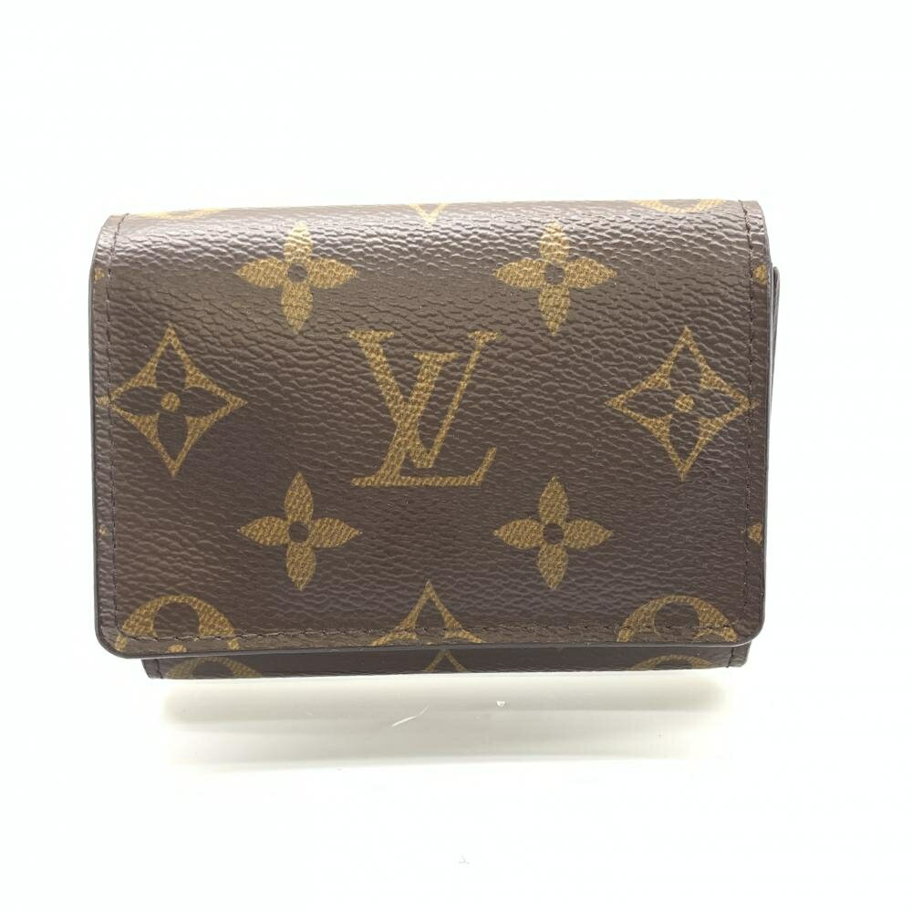 ルイヴィトン 名刺入れ LOUIS VUITTON ルイヴィトン M62920 アンヴェロップカルト ドゥヴィジット モノグラム カードケース 名刺入れ ブラウン 廃盤品 管理HS34311