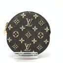 ルイヴィトン LOUIS VUITTON ルイヴィトン M92453 ポルトモネ ロン モノグラムミニ ノワール ラウンド コインケース キャンバス 黒 ブラック 廃盤品 管理HS34380