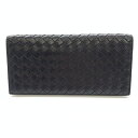 ボッテガヴェネタ 長財布（メンズ） BOTTEGA VENETA ボッテガヴェネタ 120967 イントレチャート メンズ 長財布 縦型 札入れ レザー 黒 ブラック シンプル 薄型 管理HS34849