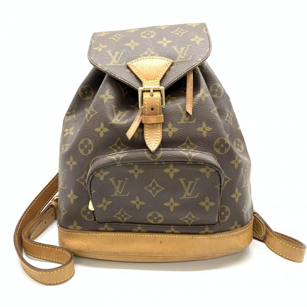 LOUIS VUITTON ルイヴィトン M51137 ミニモンスリ モノグラム リュックサック レディース バックパック ブラウン ヴィンテージ 管理RT35318