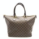 LOUIS VUITTON ルイヴィトン N51182 サレヤMM ダミエ ブラウン トートバッグ ハンドバッグ ファスナー開閉 ボストン 通勤 通学 管理RT36192