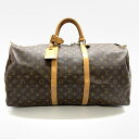 LOUIS VUITTON ルイヴィトン M41424 キーポル55 ボストンバッグ 旅行かばん モノグラム ブラウン ベージュ ファスナー開閉 管理HS36319