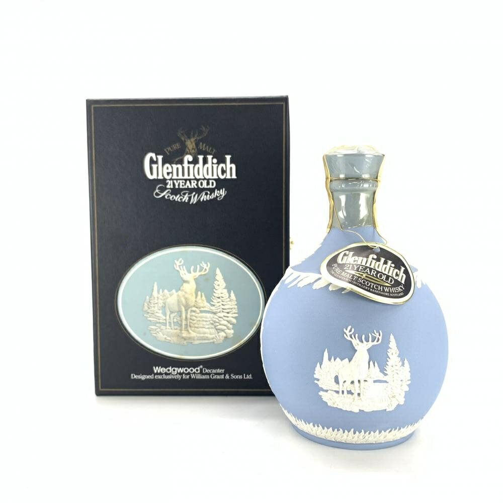 Glenfiddich グレンフィディック 21年 750ml 43% WEDGWOOD Centenary Decanter ウェッジウッド センテナリー デキャンタ ブレンデッド スコッチ ウイスキー 陶器ボトル 管理YI36546