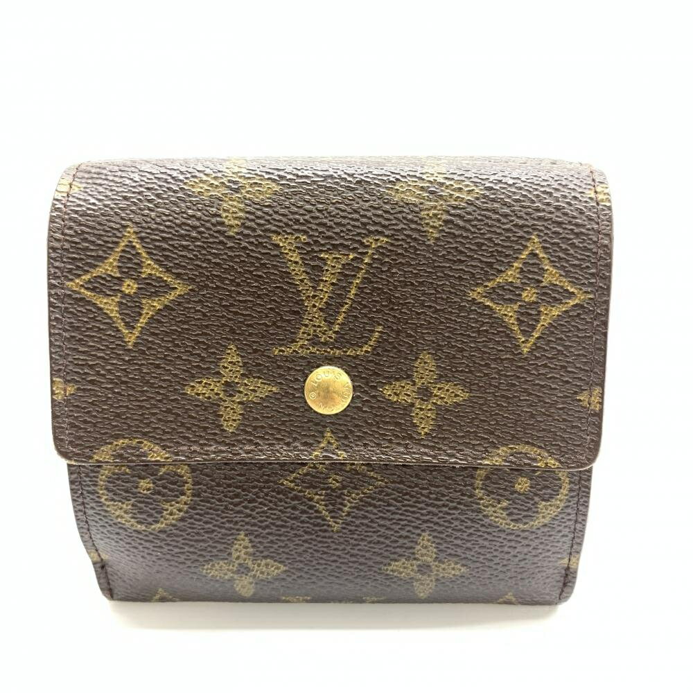 LOUIS VUITTON ルイヴィトン M61652 ポルトモネ ビエ カルトクレディ コンパクト財布 Wフォック開閉 モノグラム ブラウン 管理HS36180