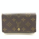 LOUIS VUITTON ルイヴィトン M61730 ポルトモネ ビエ トレゾール 二つ折り財布 フラップ開閉 モノグラム ブラウン レディース 管理HS36473