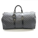 LOUIS VUITTON ルイヴィトン N41413 キーポルバンドリエール55 ダミエグラフィット ボストンバッグ 黒 ブラック 旅行かばん 管理RT36764