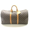 LOUIS VUITTON ルイヴィトン M41424 キーポル55 ボストンバッグ 旅行かばん モノグラム ブラウン ベージュ ユニセックス 管理HS37328