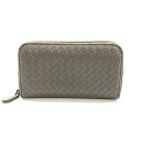 BOTTEGA VENET ボッテガヴェネタ 長財布 ラウンドファスナー イントレチャート グレー ファスナー開閉 メンズ 管理HS37967(4)