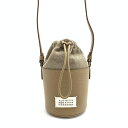 Maison Margiela メゾンマルジェラ S56WG0164 5AC マイクロバケット ショルダーバッグ 斜め掛け ベージュ系 レザー 管理RT38037(4)